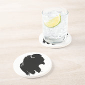 Pop Art Buffalo Bison Silhouette Untersetzer (Seite)