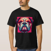 Pop Art Bulldog T-Shirt (Vorderseite)