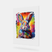 Pop Art Bunny Rabbit Acrylschild (Winkel)