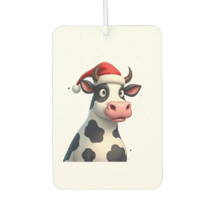 Pop-Art-Bunte-Kuh-Weihnachten-T-Shirt (1) Autolufterfrischer