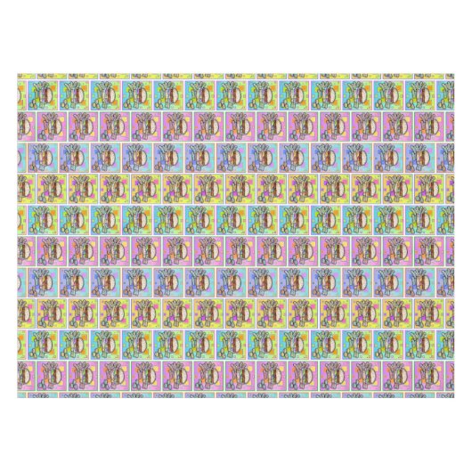 POP ART BURGER (Hamburger) Tischdecke (Vorderseite (Horizontal))