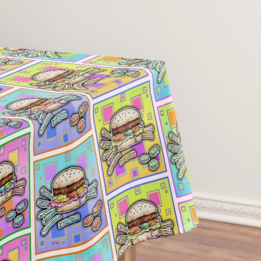 POP ART BURGER (Hamburger) Tischdecke (Beispiel)