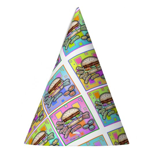 POP ART BURGER PARTYHÜTCHEN (Links)