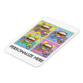 POP ART BURGER Pop Art HAMBURGER mit FRIES. Ein Cl Magnet (Linke Seite)