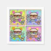 POP ART BURGER SERVIETTE (Vorderseite)