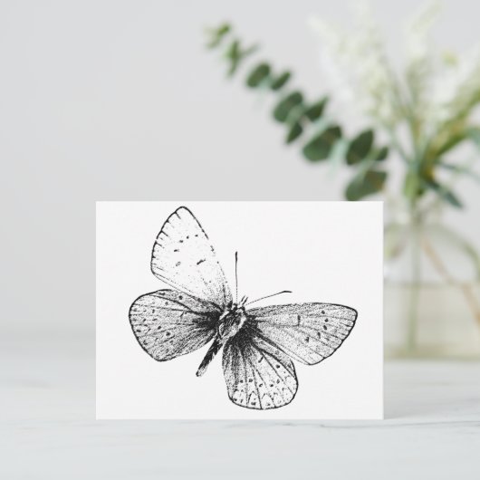 Pop Art Butterfly Postkarte (Stehend Vorderseite)