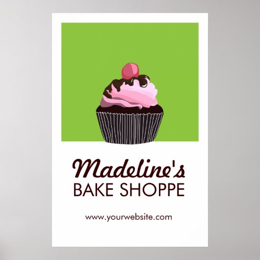 Pop Art Cake Custom Bakery Business Poster (Vorne)