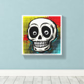 "Pop Art Calavera: Eine zeitgenössische Drehung Leinwanddruck (Insitu (Holzboden))