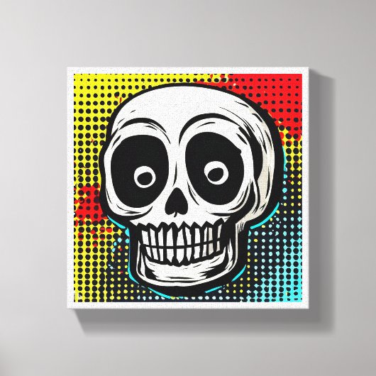 "Pop Art Calavera: Eine zeitgenössische Drehung Leinwanddruck (Vorderseite)