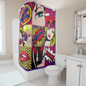 Pop Art Card Illustrationart,Pop,beautiful,Comic,d Duschvorhang (Beispiel)