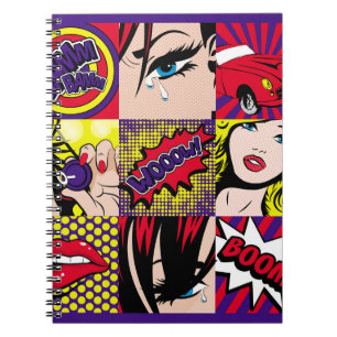 Pop Art Card Illustrationart,Pop,beautiful,Comic,d Notizblock