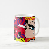 Pop Art Card Illustrationsmuster, Art,Comic,Pop,re Kaffeetasse (VorderseiteRechts)