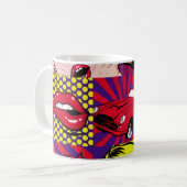Pop Art Card Illustrationsmuster, Art,Comic,Pop,re Kaffeetasse (Vorderseite Links)