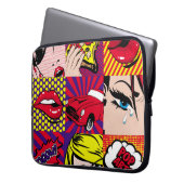 Pop Art Card Illustrationsmuster, Art,Comic,Pop,re Laptopschutzhülle (Vorderseite Links)