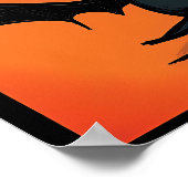 Pop Art Cartoon Bat Grid Halloween Art Poster (Ecke)