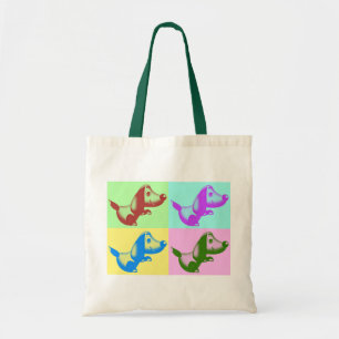 Pop Art Cartoon Dog Tote Bag Tragetasche