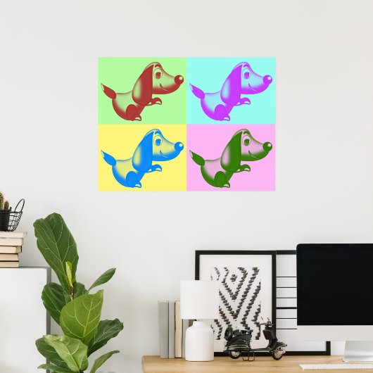 Pop Art Cartoon Doster Poster (Heimbüro)