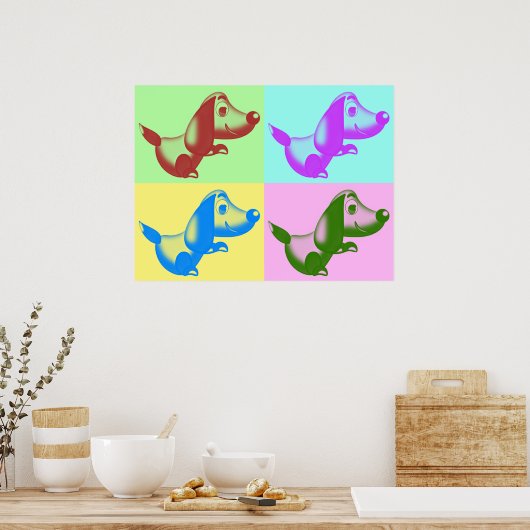 Pop Art Cartoon Doster Poster (Küche)