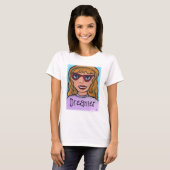 Pop Art Cartoon Girl Custom Preppy Unique T-Shirt (Vorne ganz)