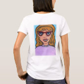 Pop Art Cartoon Girl Custom Preppy Unique T-Shirt (Rückseite)