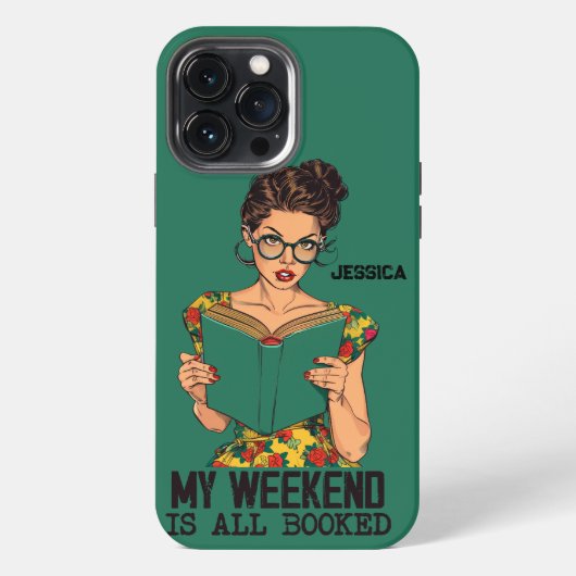 Pop Art Case, iPhone 16, My Weekend ist gebucht, Hülle (Rückseite)