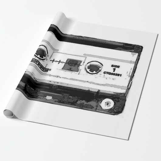 Pop Art Cassette Geschenkpapier (Ungerollt)