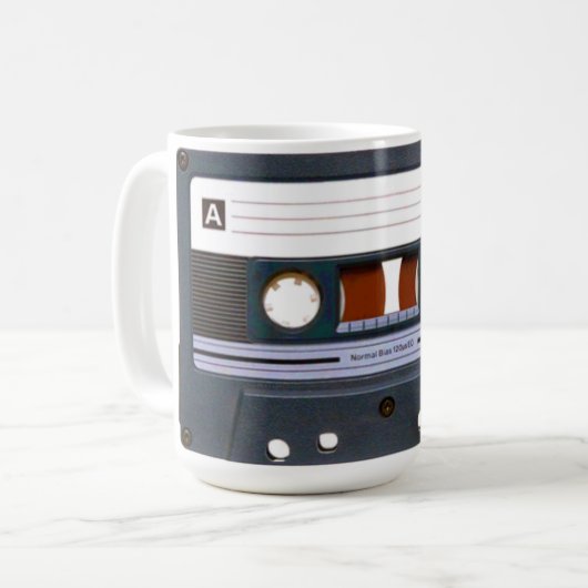 Pop Art Cassette Kaffeetasse (Vorderseite Links)