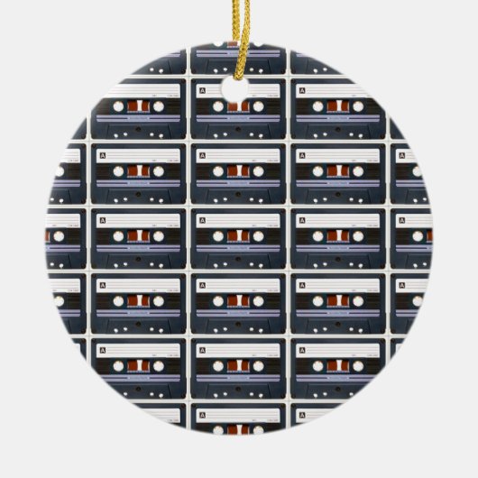 Pop Art Cassette Keramik Ornament (Vorne)