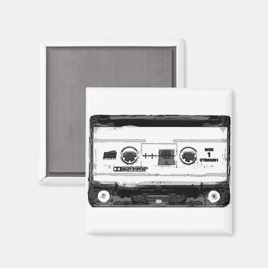 Pop Art Cassette Magnet (Vorderseite/Rückseite)
