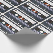 Pop Art Cassette Retro Geschenkpapier (Ecke)
