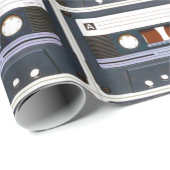 Pop Art Cassette Retro Geschenkpapier (Rolleneckpunkt)