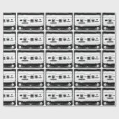 Pop Art Cassette Retro Geschenkpapier (Flach)