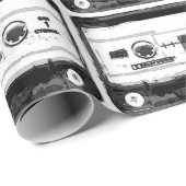 Pop Art Cassette Retro Geschenkpapier (Rolleneckpunkt)