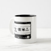 Pop Art Cassette Zweifarbige Tasse (Vorderseite Links)