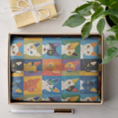 Pop Art Cat Collage Decoupage Seidenpapier (Geschenk)