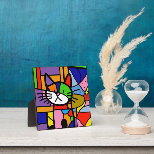 Pop Art Cat Design Vibranful and Coulourful Fotoplatte (InSitu)