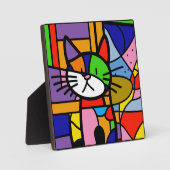 Pop Art Cat Design Vibranful and Coulourful Fotoplatte (Vorderseite)