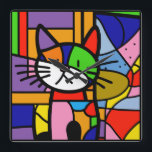 Pop Art Cat Design Vibranful and Coulourful Quadratische Wanduhr<br><div class="desc">Lassen Sie sich von diesem lebendigen Pop Art Cat Design verzaubern! Mit einem spielerischen Kätzchen in lebhaften Rot-, Rosa-, Blau-, Gelb- und lila-Tönen sorgt dieses einzigartige Kunstwerk dafür, dass sich jeder Raum lebendiger fühlt. Dieses Pop-Kunstposter ist perfekt für Katzenliebhaber, Kunstliebhaber oder alle, die ein wenig mehr Farbe in ihrem Leben...</div>