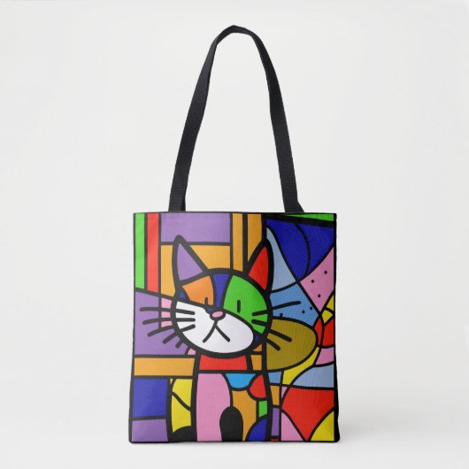 Pop Art Cat Design Vibranful and Coulourful Tasche (Vorderseite)