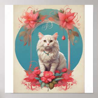 Pop Art Cat Foto Modernes Design Poster