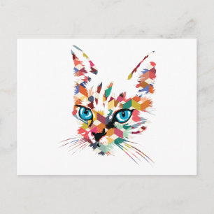 POP ART CAT POSTKARTE