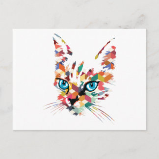POP ART CAT POSTKARTE