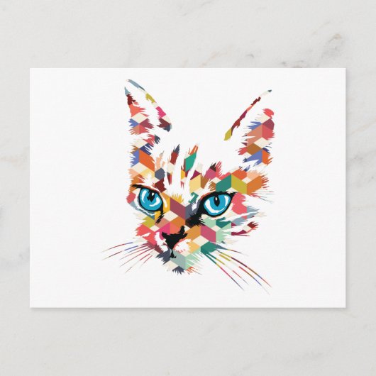POP ART CAT POSTKARTE (Vorderseite)