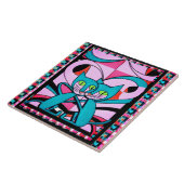 Pop Art Cats, Art Print, Maximalist Dekor Fliese (Seite)