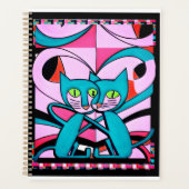 Pop Art Cats, Art Print, Maximalist Dekor Planer (Vorderseite)