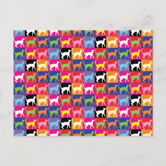 Pop Art Cats Postkarte (Vorderseite)