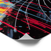 Pop Art Cats: Schwarz Poster (Ecke)