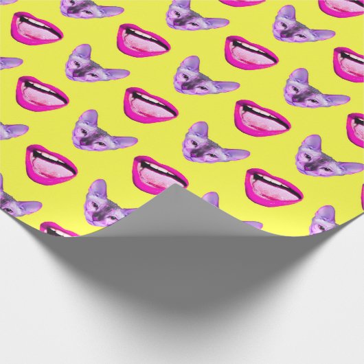 Pop Art Cats Wrapping Paper Geschenkpapier (Ecke)