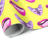 Pop Art Cats Wrapping Paper Geschenkpapier (Rolleneckpunkt)