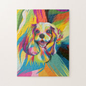 Pop Art Cavalier King Charles Spaniel Puzzle (Vertikal)